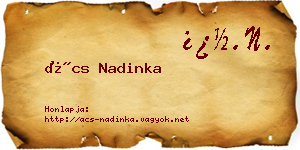 Ács Nadinka névjegykártya